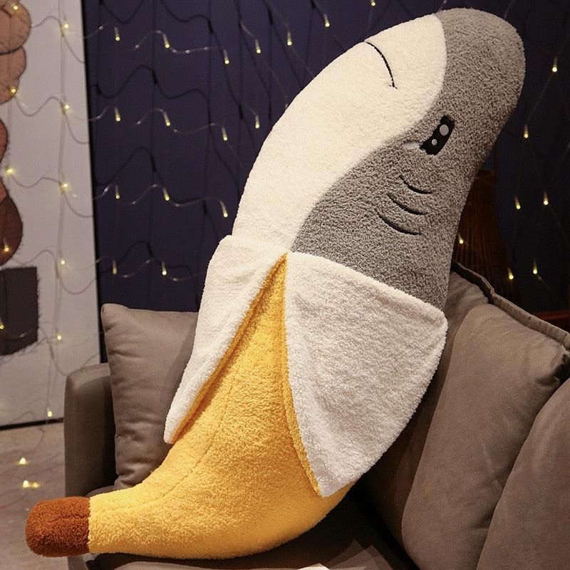 Large Peeling Banana Fruit Soft Stuffed Plush Pillow Toy