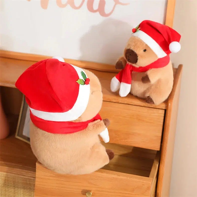 Capybara Christmas Santa Plush