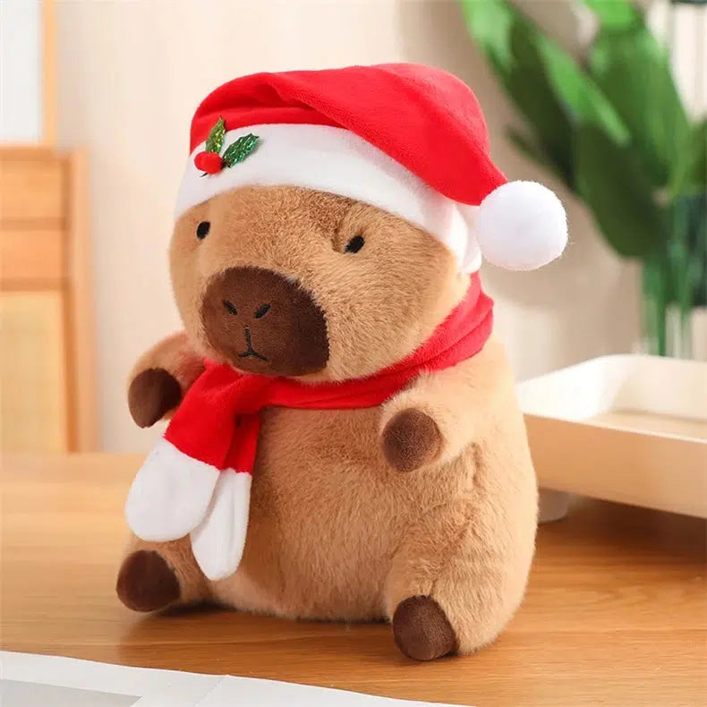 Capybara Christmas Santa Plush