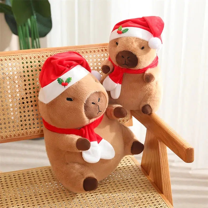 Capybara Christmas Santa Plush