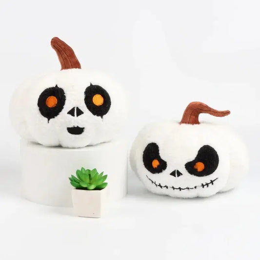 Halloween White Pumpkin Jack-O-Lantern Plush