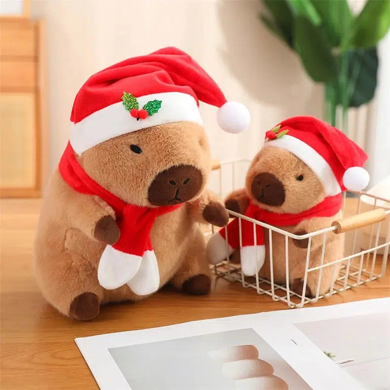 Capybara Christmas Santa Plush