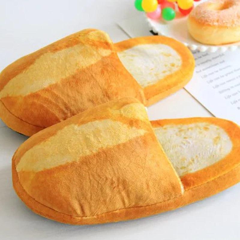 Bread Slippers Comfy Morning