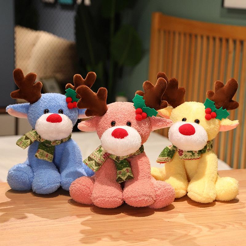 Coloured Reindeer Christmas Plush – Comfy Morning